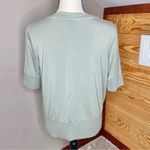 Athleta  Step Forward Sweatshirt Tee Fern Green Medium M V-Neck Half Sleeve Photo 2