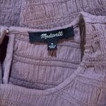 Madewell Lucie Flutter-Sleeve Smocked Bodice Top - Fig Size M Photo 7