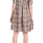 Babydoll Plaid Dress Brown Size M Photo 1