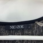 Nic+Zoe NWOT women’s black nude tan knit thick fit and flare sleeveless dress L Photo 2