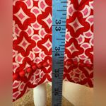 Boden Romaine Pom Linen Shift Swing Dress‎ In Post Box Red Diamond Drop Sz 8 Pink Photo 6