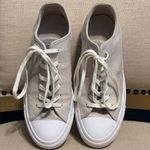 Converse Women’s Casual Leather Shimmery Beige Lace Photo 3