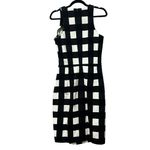 Banana Republic  Plaid Black White Business Workwear Pencil Dress Sz 12 T Photo 4