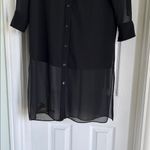BCBGeneration  Black Sheer Blouse Photo 2