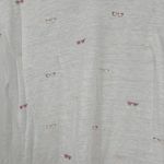 Rails  Cara Blue Sunnies Lightweight V-Neck Linen Blend novelty Tee size small Photo 6