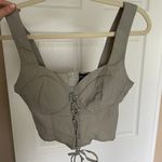 Pretty Little Thing Grey Crop corset blouse Photo 0