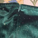Retro Stage NWT off shoulder velvet shimmer green dress rouche bottom Size XL Photo 9