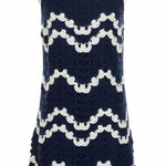 House of Harlow 1960 Navy and Cream Lace Mini Dress Blue Size L Photo 0