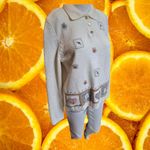 Alfred Dunner  Embroidered Floral‎ Heart Pullover Sweater Petite Size PM Photo 8