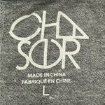 Chaser “Weekend” gray application striped sleeves loungewear sweatshirt, size L Photo 1