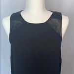 Silence + Noise  Black Sleeveless Faux Leather Detail Dress Medium Photo 1