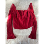 Princess Polly NWT Women's Corset Red Mendi Long Sleeve Top Size 4 Photo 2