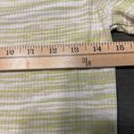 Good Luck Gem Striped Puff Sleeve Top Ribbed Knit Tee Chartreuse White M Photo 6