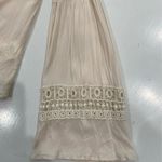 Coco + Jaimeson Cream Lace Crochet Top Size Small Boho Tan Photo 3
