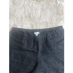 J.Jill 100% Linen Pants Womens Large Black Seersucker Ankle Length Photo 6