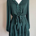 Princess Polly Emerald Green Tied Top Tiered Mini Dress Women 6 Preppy Whimsical Photo 0