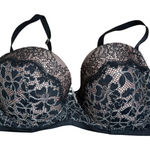 Victoria's Secret  Dream Angels Lined Demi Bra Black Lace Floral 32DDD Lingerie Photo 0