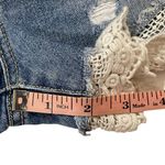 Free People Lace Trim Distressed Denim Shorts - Blue - 25 Photo 3
