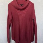 Banana Republic Chunky Cable Knit Cowl Neck Long Sleeve Sweater Deep Rose Large TB331 Photo 0