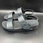 FitFlop  Mina Textured Back Strap Sandals‎ Blue Black Size 10 Photo 1