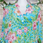 Bon Worth Ladies Hawaiian 3/4 Sleeve Button Front Blouse Size M MP Vacation Photo 1
