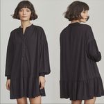 Elizabeth and James  Black Long Sleeve Tunic Ruffle Dress Photo 1