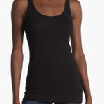 Vince ‎ Favorite Black Ribbed Pima Cotton Modal Tank Top Size Large Photo 0