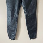 Free People  | Black Vegan Faux Leather High Rise Long & Lean Pants Sz 31 Photo 3