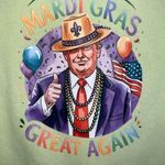 MAGA Mardi Gras sweatshirt Size L Photo 1