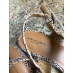 American Eagle  Tan Leopard Animal Print Ankle Strap Open Toe Shoes 8 Photo 8
