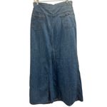 VTG 70s Landlubber Denim Maxi Skirt High Waist Cottage Hippie Retro Boho Medium Blue Photo 3