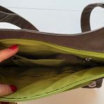 Baggallini Olive Green Nylon Crossbody Bag with Bright Lime Green Accents Photo 4