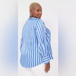 Lane Bryant  New Relaxed Satin Collar Blouse Long Sleeve Plus Size 18/20 2X Blue Photo 9