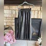 NWT Abbey faux leather black midi skirt, size S. Photo 3
