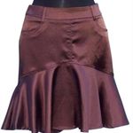 Cache  Luxe Expresso Tulip Metallic Sheen Event Skirt New Day Office $138 NWT Photo 2