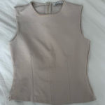 ZARA Tan Fitted Sleeveless Tank Top Photo 0
