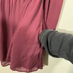 Abercrombie & Fitch Abercrombie Dress Long Sleeve Chiffon Mini Dress in Burgundy Maroon Size Small Photo 7