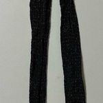 Black Silver Metallic Iridescent Glitter Fishnets Fishnet Stockings Tights Pantyhose Hosiery Lingerie Size S/M 🪩 Photo 0