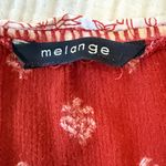 Melange Red and White Geometric Mini Dress Size L Photo 7