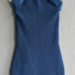 Aritzia  Babaton Sculpt Knit Criss Cross Bodycon Mini Dress Blue Size 2XS Photo 0