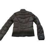 Hollister  crop down feathers jacket faux fur lined army green size large Photo 1