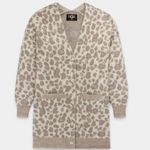 UGG Tomara Alpaca Wool blend Relaxed fit Leopard Print Cardigan Photo 1