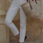 Everlane "The Summer Jean" High Waist Ankle Cropped Rigid Bone White 25 Photo 0