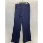 CAbi  Women's Dress Pants Solid Blue Straight Leg Size 4 Crease Photo 1