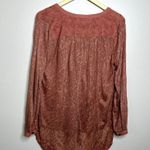 Lucky Brand  Pink Floral Textured Lace Top Photo 4