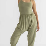 IMBODHI Bodhi Jumper Harem Romper XS Olive Green Sustainable Micromodal Yoga Photo 0