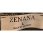 Zenana  Women's Brown Green Animal Print Short Sleeve T-Shirt Front Pocket Size L Photo 2