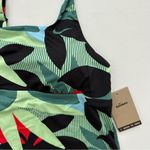 Nike Floral Jungle Square Neck Swim Tankini Size XL Photo 4