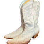 Los Altos Ostrich Cowboy Boots Light Blue Western Womens Size 9.5 Rodeo Leather Photo 0