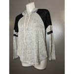 Ambiance Shirt Womens Small Gray Colorblock Hooded Raglan Tunic Top Lightweight Photo 2